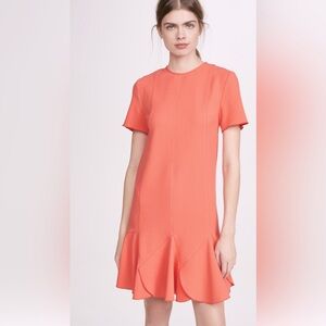 Victoria Beckham mini crepe dress in coral